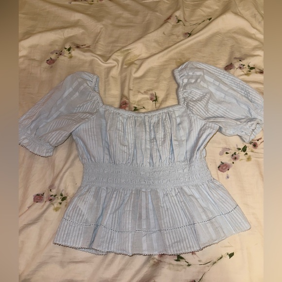 blue aritzia blouse - Picture 2 of 3